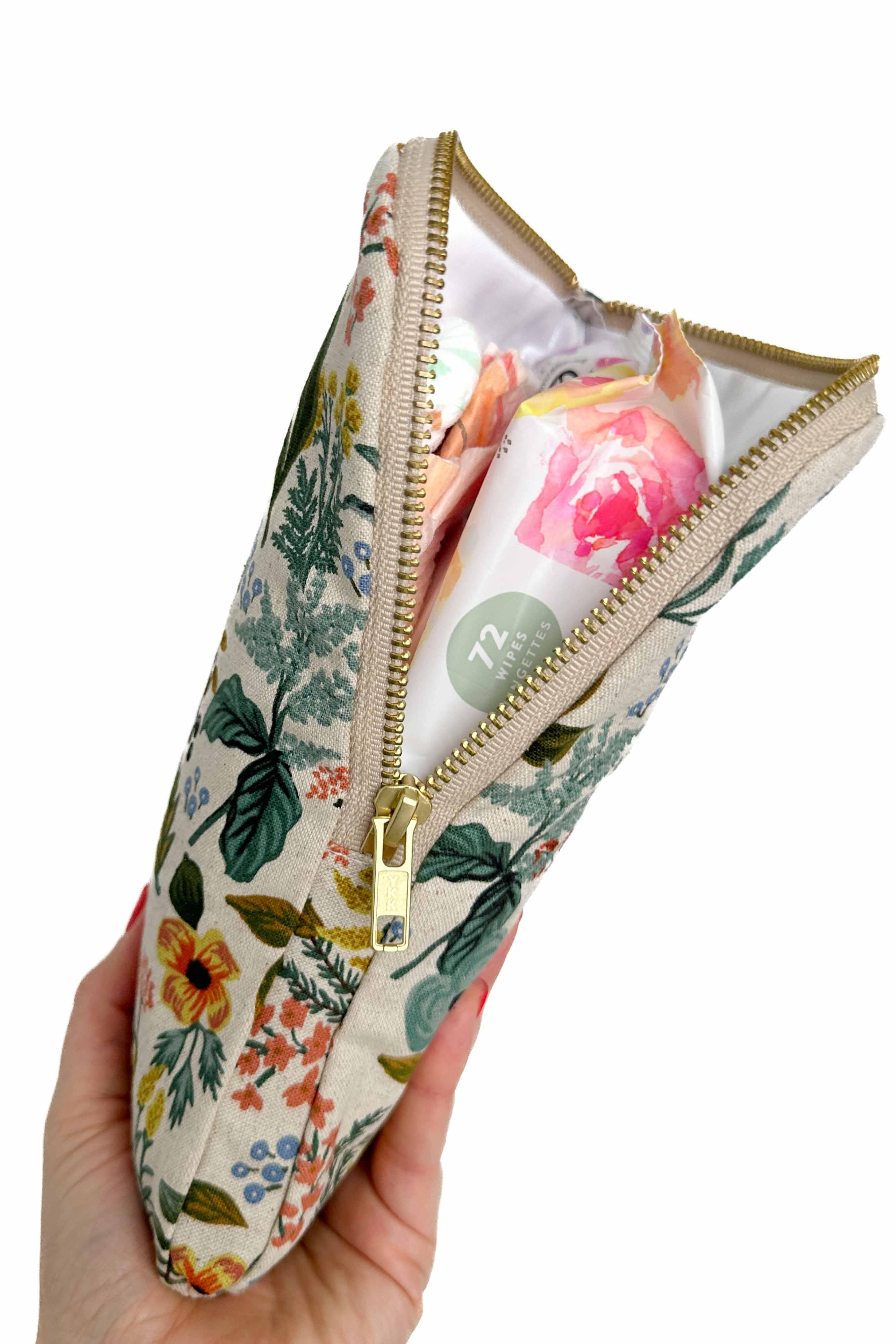 Wildflower Canvas Everyday Diaper Pouch READY TO SHIP - Modern Makerie
