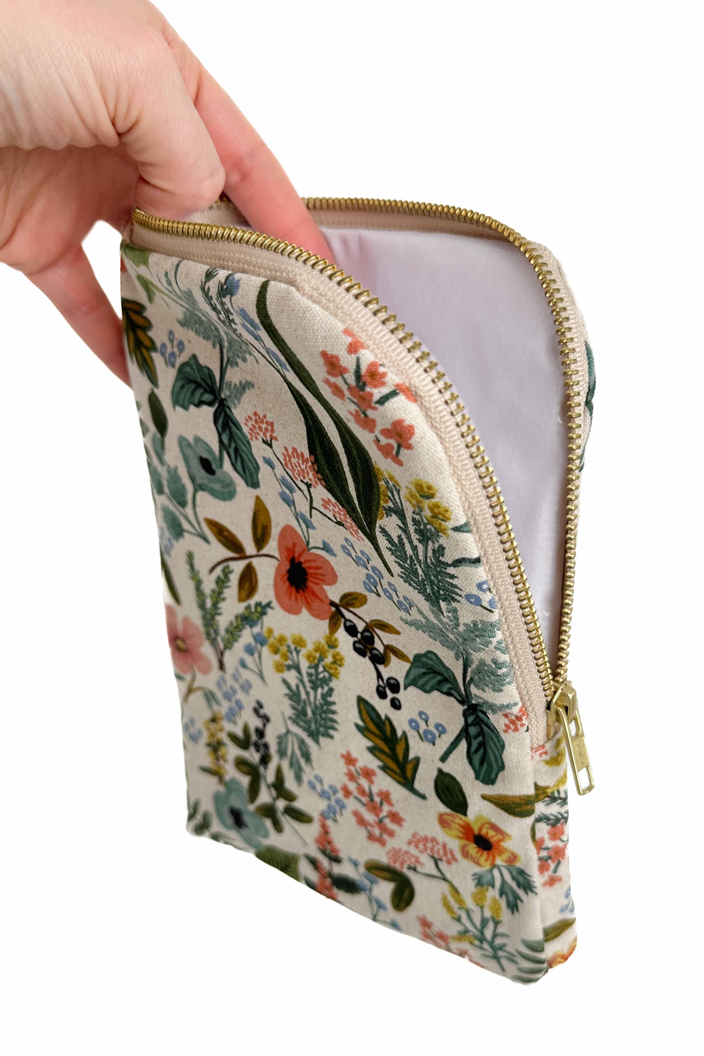 Wildflower Canvas Everyday Diaper Pouch READY TO SHIP - Modern Makerie
