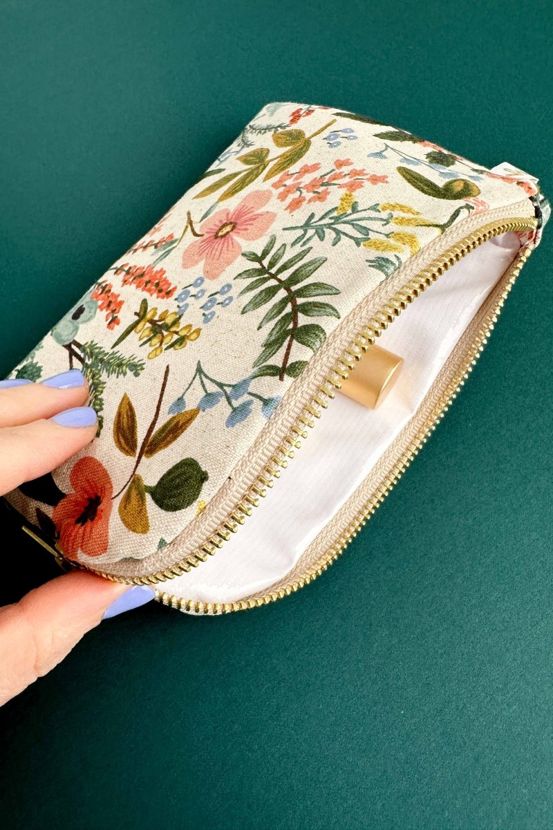 Wildflower Canvas Everyday Essential Oil Pouch with Compartments - Modern Makerie