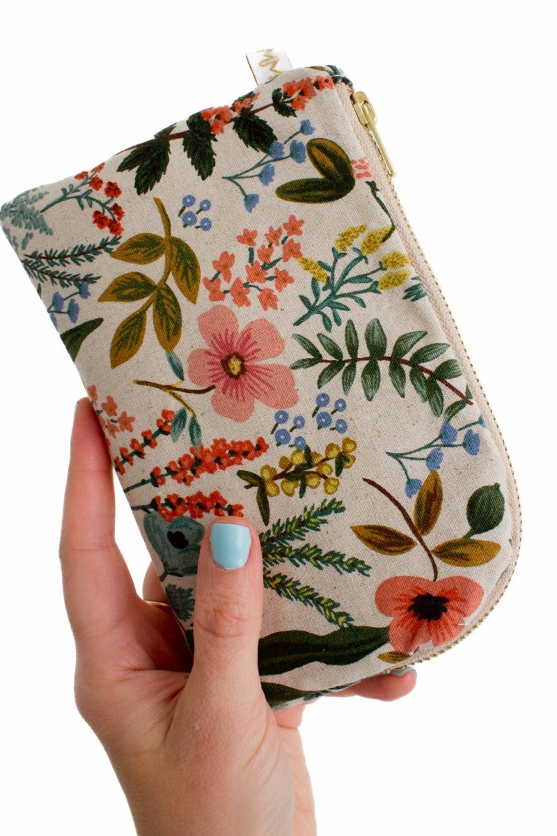 Wildflower Canvas Everyday Essential Oil Pouch with Compartments - Modern Makerie