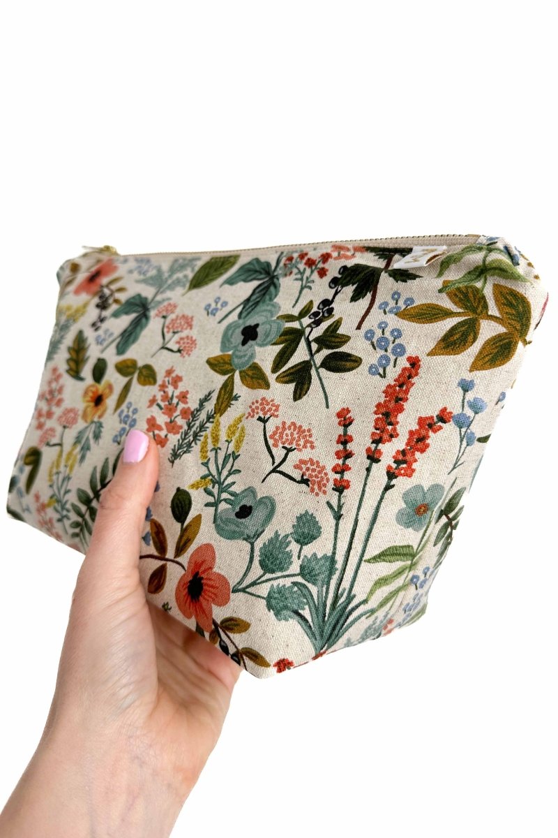 Wildflower Canvas Maxx Cosmetic Bag - Modern Makerie