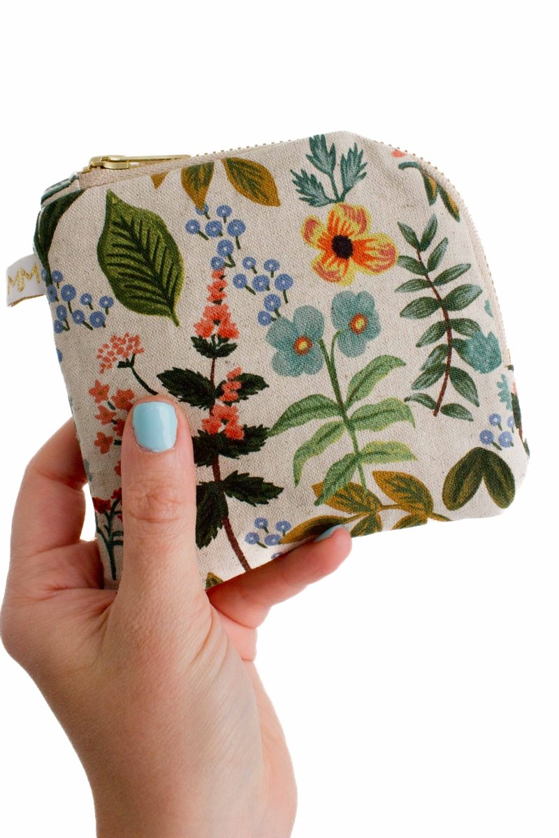 Wildflower Canvas Mini Essential Oil Pouch with Compartments - Modern Makerie