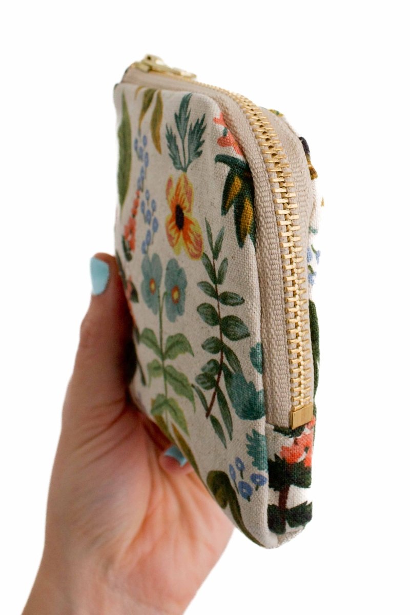 Wildflower Canvas Mini Essential Oil Pouch with Compartments - Modern Makerie