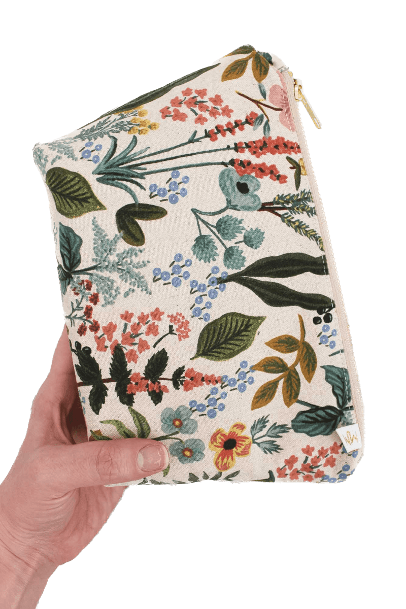 Wildflower Canvas Mini Maxx Cosmetic Bag - Modern Makerie