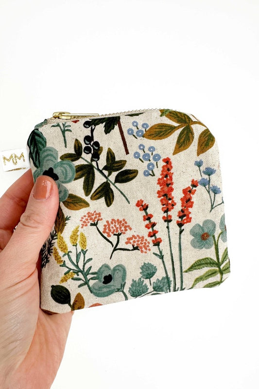 Wildflower Canvas Mini Travel Pouch - Modern Makerie