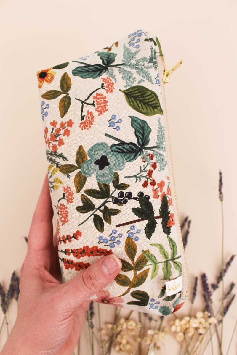 Wildflower Canvas Stash Cosmetic Bag - Modern Makerie