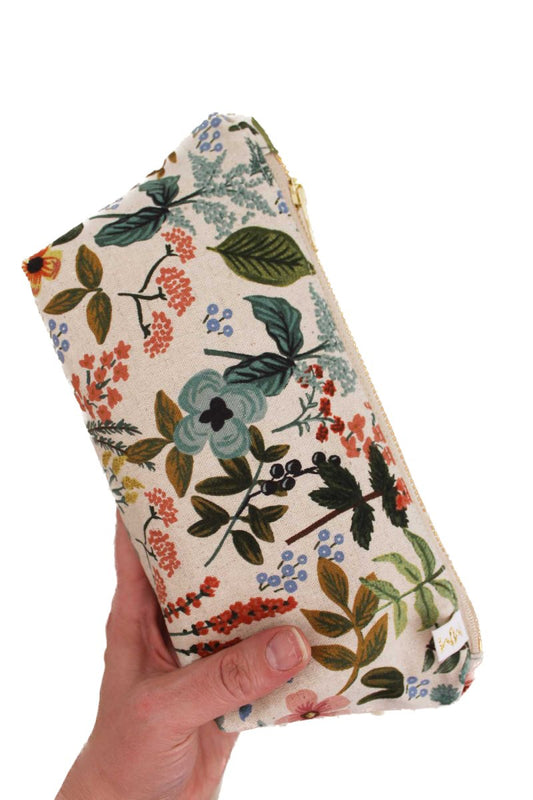 Wildflower Canvas Stash Cosmetic Bag - Modern Makerie