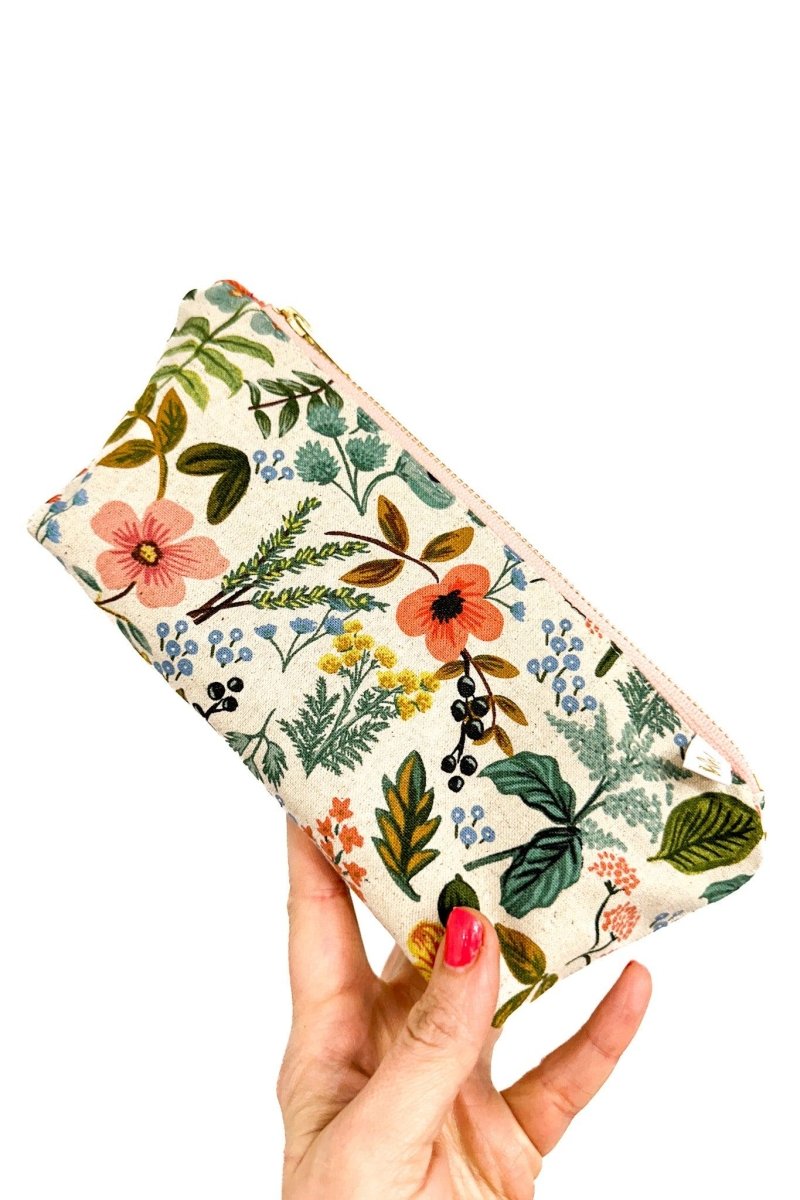 Wildflower Canvas Stash Cosmetic Bag - Modern Makerie