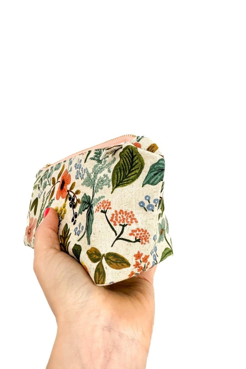 Wildflower Canvas Stash Cosmetic Bag - Modern Makerie