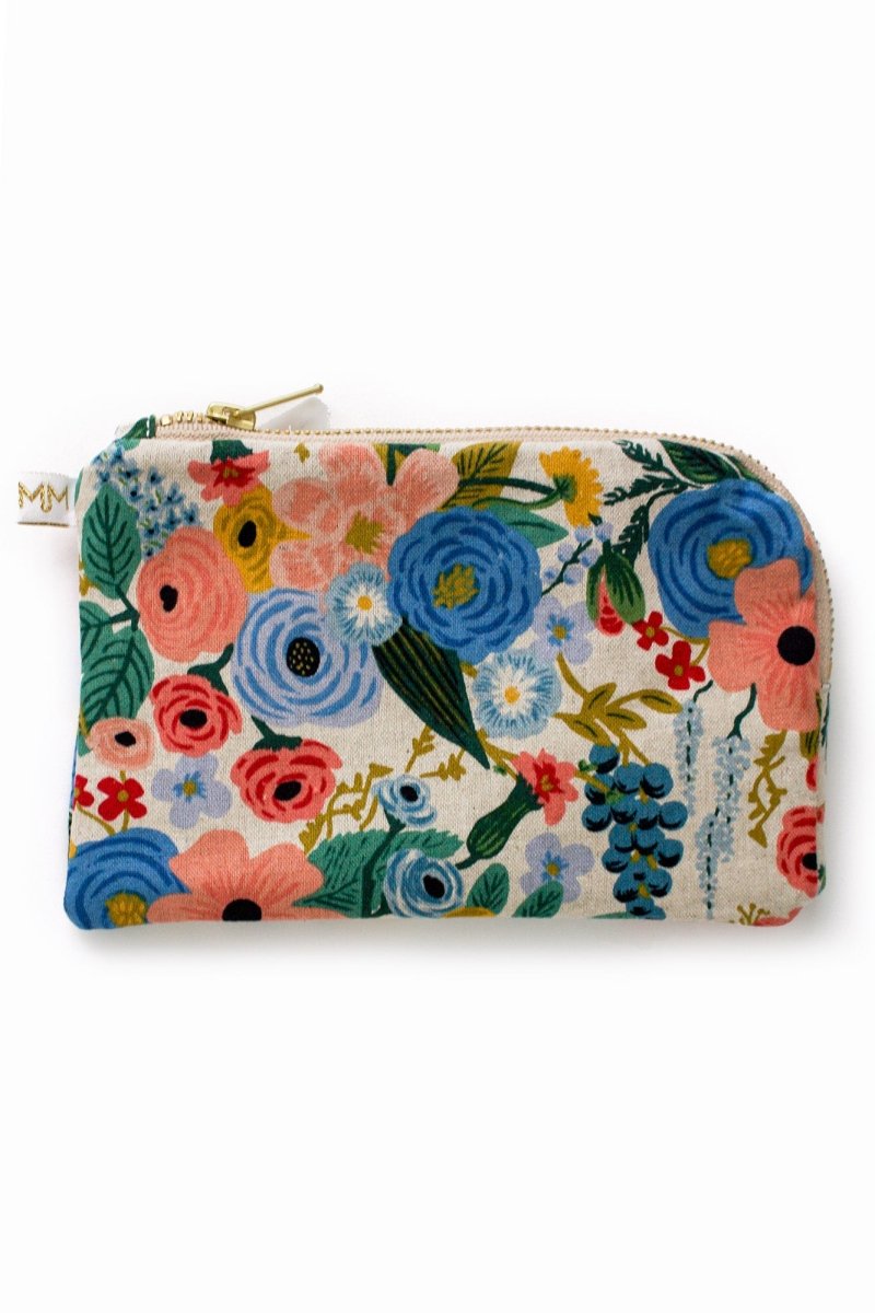 Wildwood Blue Canvas Everyday Essentials & Makeup Pouch - Modern Makerie