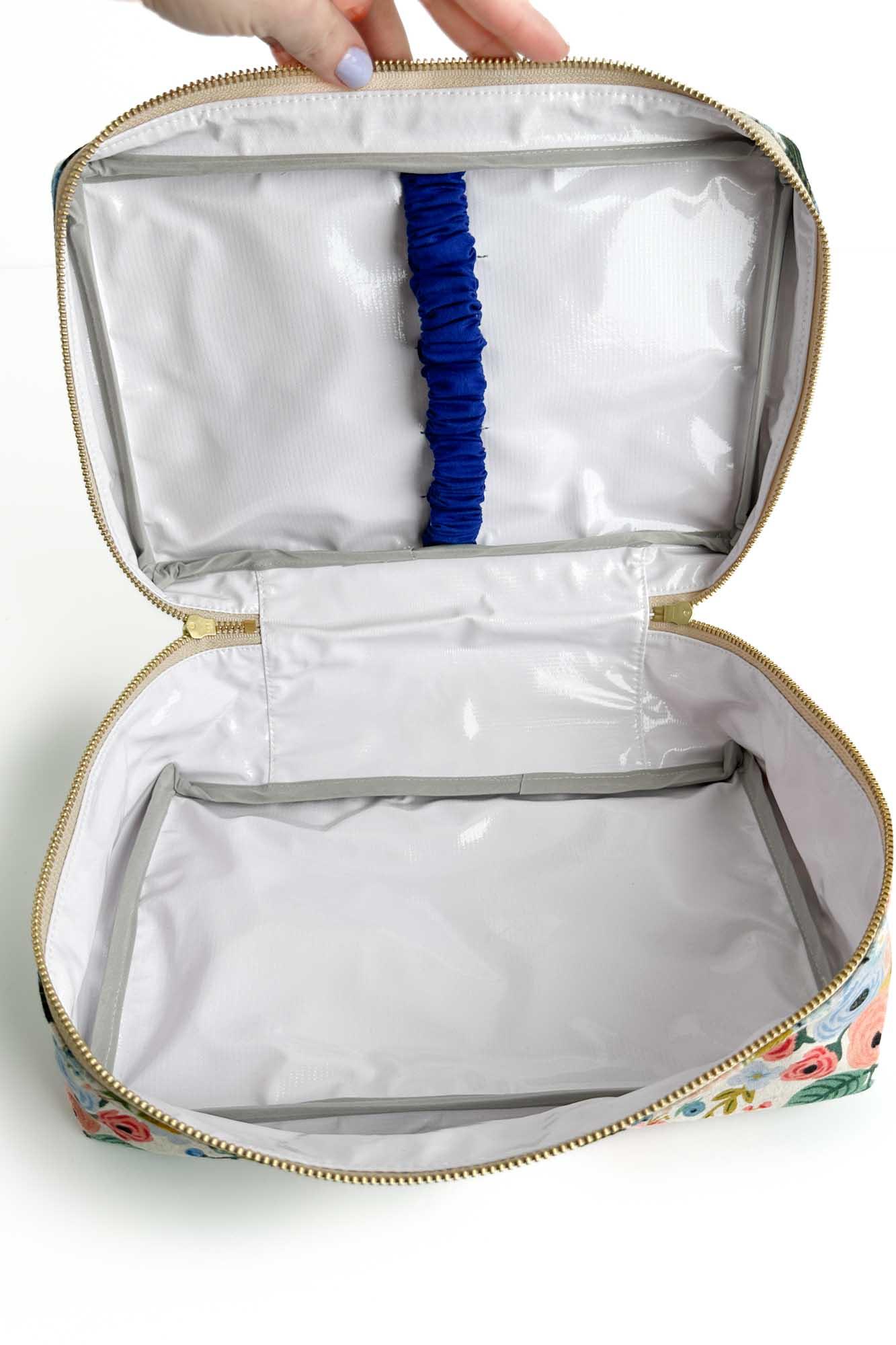 Wildwood Blue Canvas Everyday Leak-proof Cube with Brush Loops READY TO SHIP - Modern Makerie