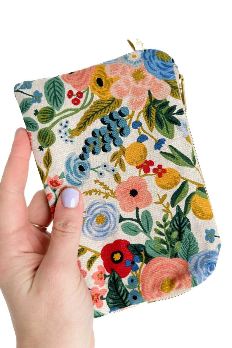 Wildwood Blue Canvas Everyday Travel Pouch - Modern Makerie